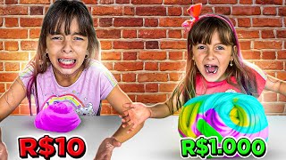 SLIME de R10 R100 ou R1000  Desafio COMPILAÇÃO [upl. by Alonzo692]