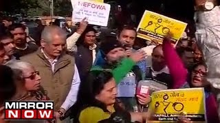 Uttar Pradesh Angry homebuyers protest on streets [upl. by Norej812]