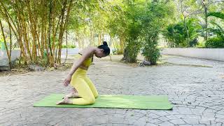 Yoga poses  Lucias Outdoor Yoga Flow  Flexibility and Relaxation [upl. by Lytle]