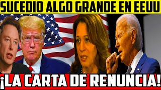 💥SUCEDIO ALGO GRANDE La Carta De Renuncia Kamala Harris Trump y mas EEUU hoy 💣 [upl. by Marienthal]