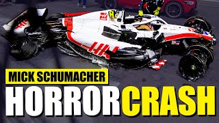 Formel 1 HorrorCrash Warum darf Mick Schumacher nicht starten [upl. by Etiragram]