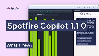 What’s new Spotfire Copilot 110 [upl. by Eirok]