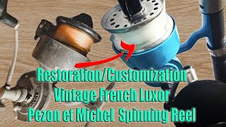 Full Video RestorationCustomization of a Vintage Luxor Pezon Michel Spinning Reel fishing diy 🎣 [upl. by Aiuqenehs]