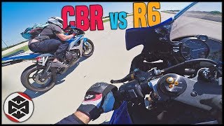 Yamaha R6 vs Honda CBR600RR [upl. by Tavy95]