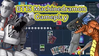 BT15 Machinedramon Gameplay Digimon TCG Online SIM [upl. by Uhthna]