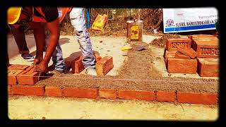 how to make a Flemish Bond T section 250 mm  organized by Sushil Bahuuddeshiya Shikshan Sanstha [upl. by Lleuqram81]