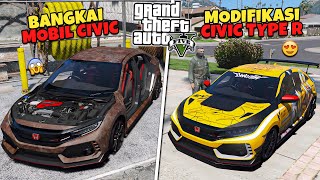 Modifikasi Bangkai Mobil Civic Type R Terbengkalai Untuk Balapan  GTA 5 MOD [upl. by Edmead]