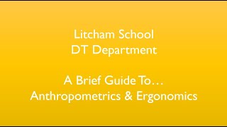 A brief guide to Anthropometrics and Ergonomics [upl. by Anasiul]