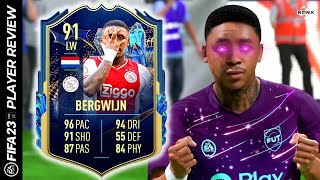 91 TOTS STEVEN BERGWIJN PLAYER REVIEW FIFA 23 ULTIMATE TEAM [upl. by Celestyn584]