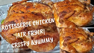 Rotisserie Chicken Air Fryer Recipe  BBQ FLAVOR how to make [upl. by Barby]