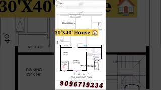 30X40 House Plan 3Bhk  3 Bedroom House Plans 30X40  30x40 House Design 30x40home [upl. by Meakem]