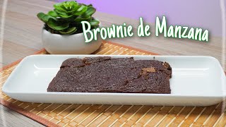 Cómo hacer BROWNIE DE MANZANA y sin harina Saludable fit 👉 ComiArte 2021 [upl. by Laubin]