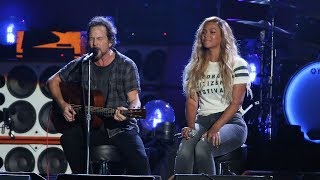 Eddie Vedder amp Beyoncé Redemption Song Legend [upl. by Gerk]