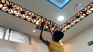 Easy and Quick MDF Jaali Installation interior design ideas [upl. by Iahk]