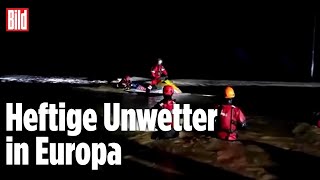 Hochwasser in Europa Dramatische Bilder aus Österreich Polen und Tschechien [upl. by Saloma]