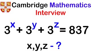 Cambridge Interview Question  Can You Solve This Algebra Problem Involving Exponents [upl. by Waite]