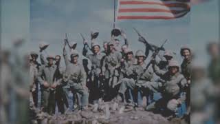 Iwo Jima Flag Raising 1945  Rare Color Film by Sgt Genaust Upscaled 1080p 60FPS ww2 [upl. by Perron]