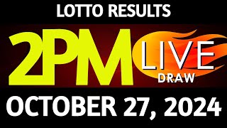 Lotto Result Today 200 pm draw October 27 2024 Sunday PCSO LIVE [upl. by Sherourd]