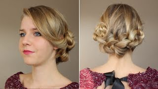 Coiffure spéciale fêtes 1  Chignon noué [upl. by Rialb]