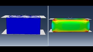 abaqus tutorials  foam compression test using hyperelastic properties ogden parameters [upl. by Doro]