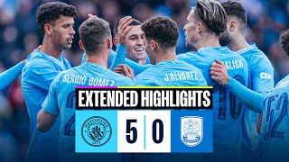 EXTENDED HIGHLIGHTS  Man City 50 Huddersfield Town  De Bruyne is BACK [upl. by Rodger]