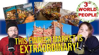 3rd WORLD PEOPLE REACT VANHA KAUPPAHALLI AN AMAZING FOOD MARKET IN HELSINKI  FINLAND REACTION [upl. by Magee]