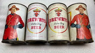 Drewry’s Beer Can Section From A Homemade Retro Coffee Table  Winnipeg Manitoba Canada 1877 [upl. by Jaquith]