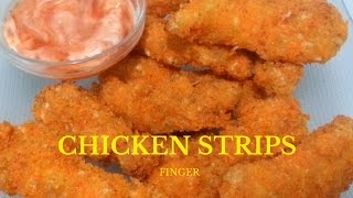 How To Make Crispy Chicken Strips Recipe  Easy Home Made Spicy Chicken Finger  Tenders  By Nian [upl. by Emelun]