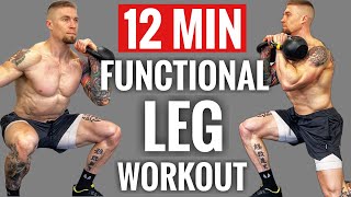 Functional PUMP 12 Min Kettlebell Leg Workout  FOLLOW ALONG [upl. by Maccarone]