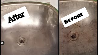 How To Clean Kitchen SinkRemove Salt Water amp Stain Easily Home Ingredientsmydailycookinginpakistan [upl. by Ynohtnad40]