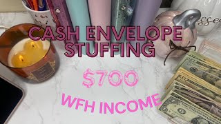 700 Cash Envelope Stuffing WFH Income [upl. by Cheslie]