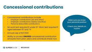 QampA What to consider with unused concessional contribution tax claims [upl. by Vrablik834]