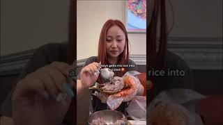 Everything I ate at Rich Crab in Ktown LA koreanfood seafood mukbang [upl. by Nahsad]