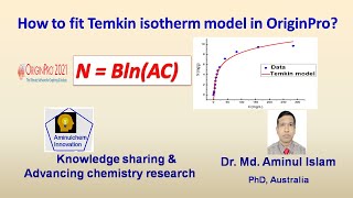 Temkin isotherm model fitting in Origin [upl. by Aimit575]