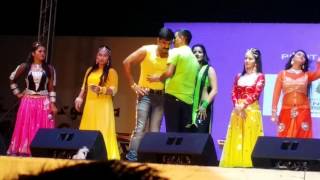 Pawan singh with all actress hindi bhojpuri Star Night 12 Sep 2016 [upl. by Buckler]