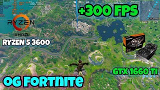 OG Fortnite FPS TEST on GTX 1660 Ti amp 5 3600Performance Mode1080Pbenchmark32gb ram fps test [upl. by Hterag791]