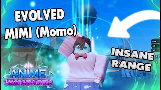 SHOWCASE MAX LEVEL EVOLVED EXCLUSIVE MIMI HAS INSANE RANGE Anime Vanguards Update 15 [upl. by Atenik904]