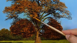 Painting an Autumn Tree  Timelapse  Episode 158 [upl. by Ellison]