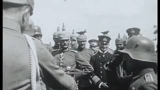 Kaiser Wilhelm II visit German Troops on Western Front in 1917 rare WW1 footage German Empire [upl. by Lewse]