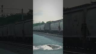 Amtraks California Zephyr Upstages a CSX Grain Train on the BNSF Chicago Sub [upl. by Beth6]