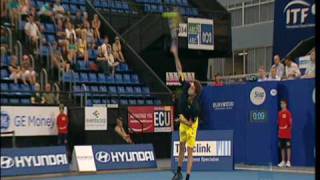 Gilles Simon  Flat Serve Slow Motion [upl. by Morna809]