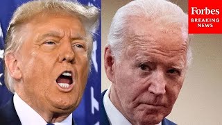 Trump Calls Biden A Threat To Our Democracy Claims POTUS Is Weaponizing The DOJ Against Him [upl. by Hardej]