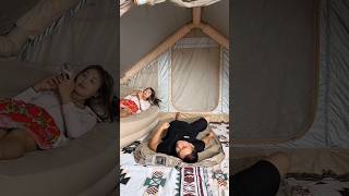 Air sleeping bed 😮 mini wood toy woodworking art skillwood hand shorts Viral [upl. by Ahsyek]