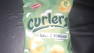 FOOD REVIEW CRISPS ALDI CURLERS SALT amp VINEGAR DUPE OF QUAVERS SIOBHANs LIFE [upl. by Nnayar606]