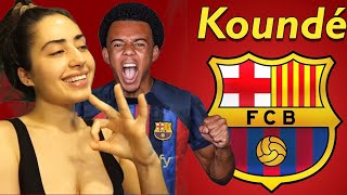 BARCA FAN REACTS TO Jules Kounde Welcome to Barcelona [upl. by Imled356]