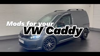 VW CADDY MODS FOR YOUR VAN INTERIOR AND EXTERIOR CADDY UPGRADES FOR YOUR VAN [upl. by Afirahs684]