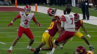 Utah QB Cam Rising takes HUGE HIT vs USC [upl. by Pasco]