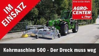 Kehrmaschine im Einsatz  KEH 500 am Merlo Teleskoplader  Fliegl [upl. by Britni776]