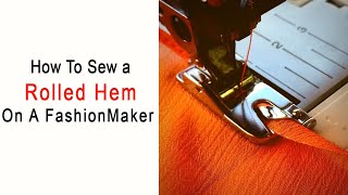 Rolled hemming stitch  How To Sew Rolled Hems with sewing machine  AdornHub [upl. by Isdnil]