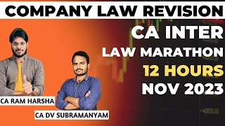 COMPANY LAW MARATHON  CA INTER  NOV 2023 EXAMS  ENGLISH [upl. by Elehcin]